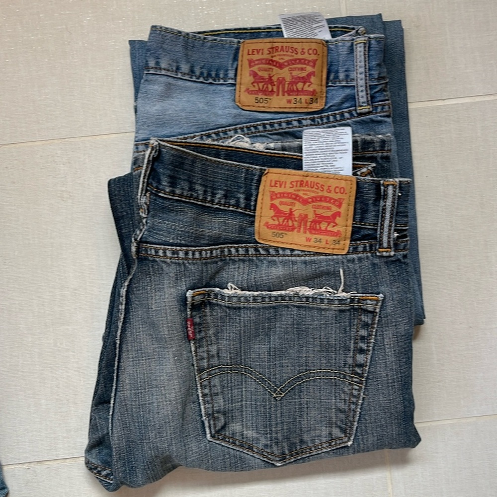 Men’s Levi’s 505 jeans. Size 34x34
